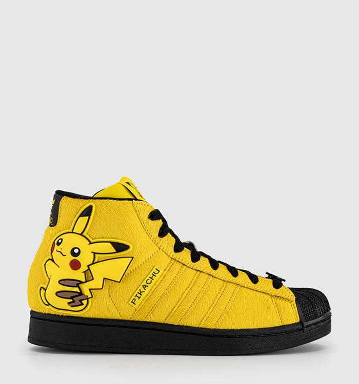 adidas Superstar II Mid Trainers Pokemon Yellow Yellow Core Black