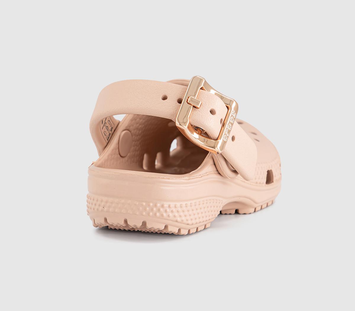 CrocsClassic Metallic Buckle Toddler ClogsBlush