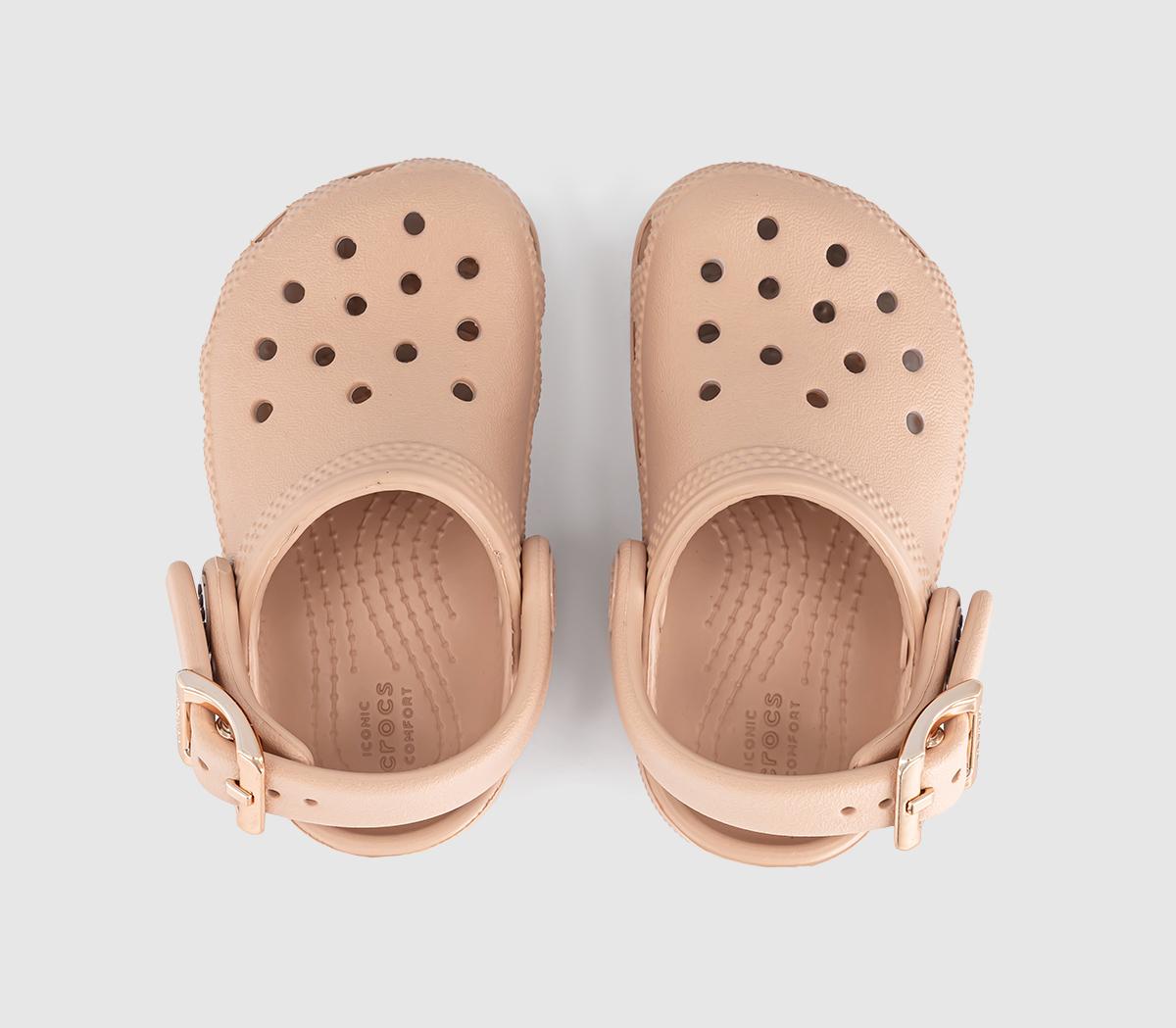 CrocsClassic Metallic Buckle Toddler ClogsBlush