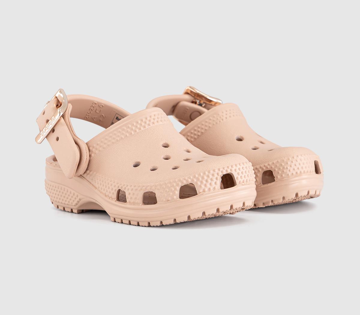 CrocsClassic Metallic Buckle Toddler ClogsBlush