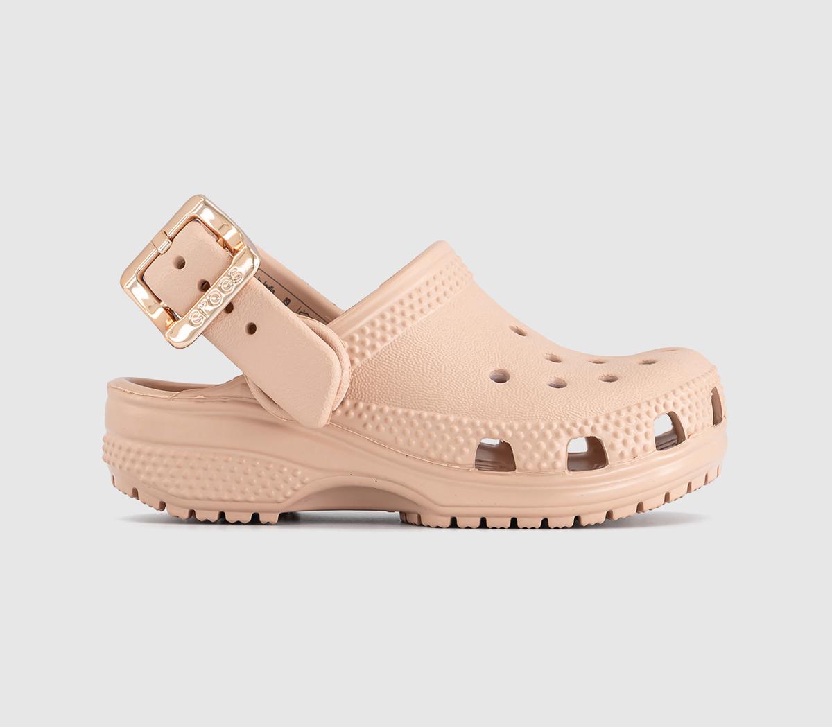 CrocsClassic Metallic Buckle Toddler ClogsBlush