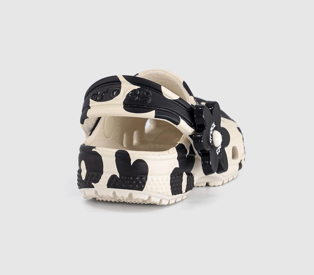 CrocsClassic Pop Petals Toddler ClogsSummit White Black