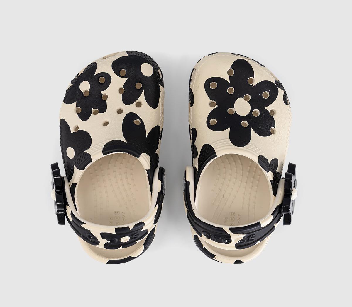 CrocsClassic Pop Petals Toddler ClogsSummit White Black