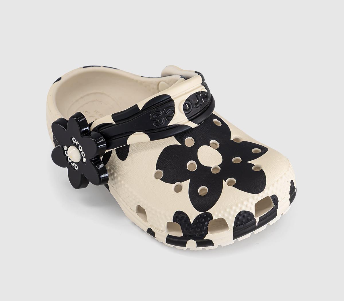 CrocsClassic Pop Petals Toddler ClogsSummit White Black