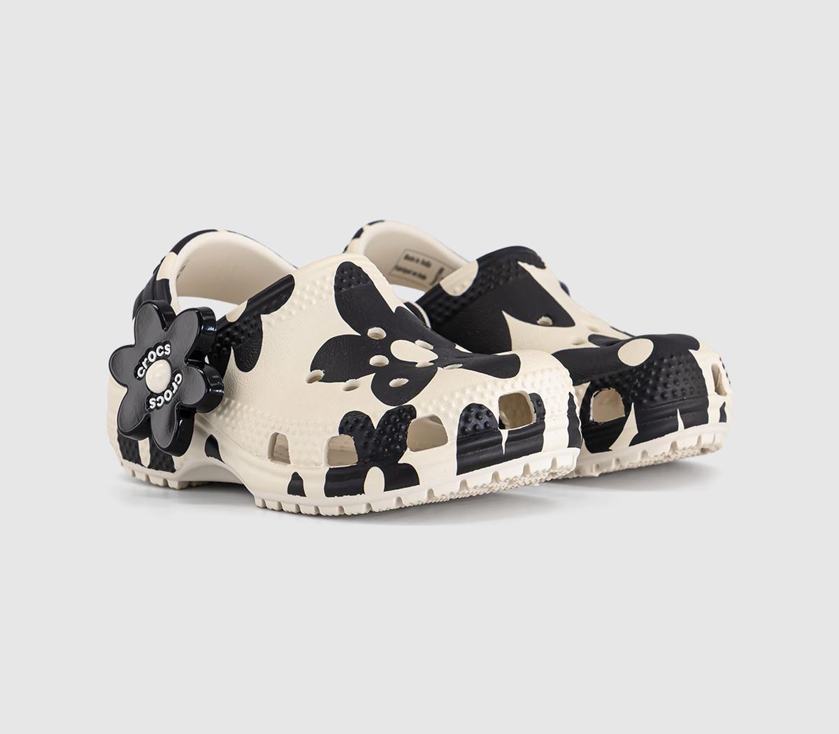 CrocsClassic Pop Petals Toddler ClogsSummit White Black