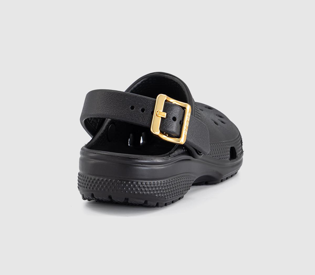 CrocsClassic Metallic Buckle Kids ClogsBlack