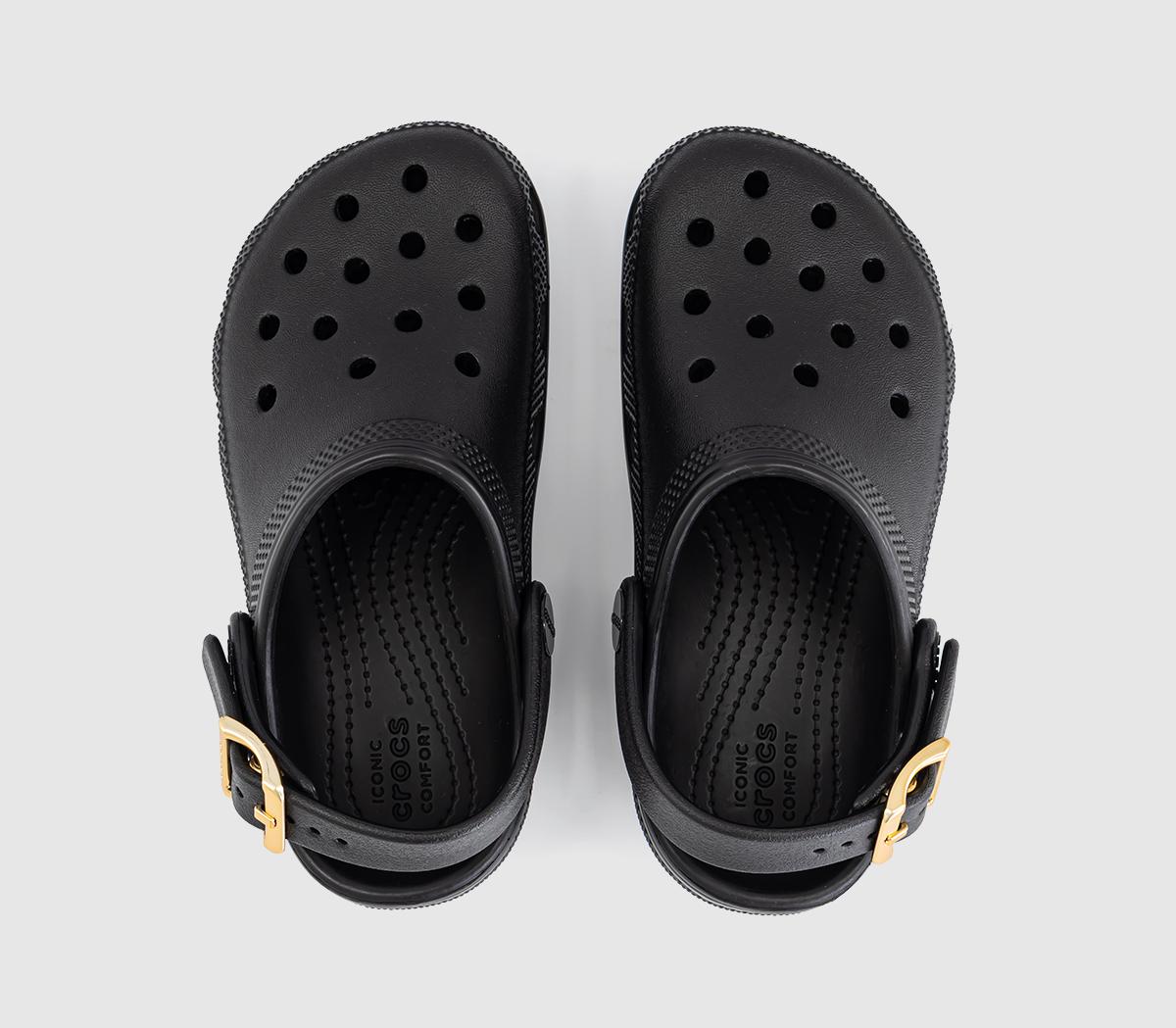 CrocsClassic Metallic Buckle Kids ClogsBlack