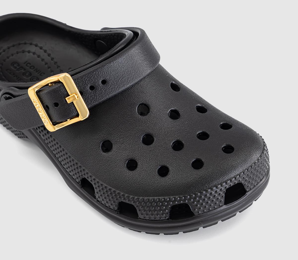 CrocsClassic Metallic Buckle Kids ClogsBlack