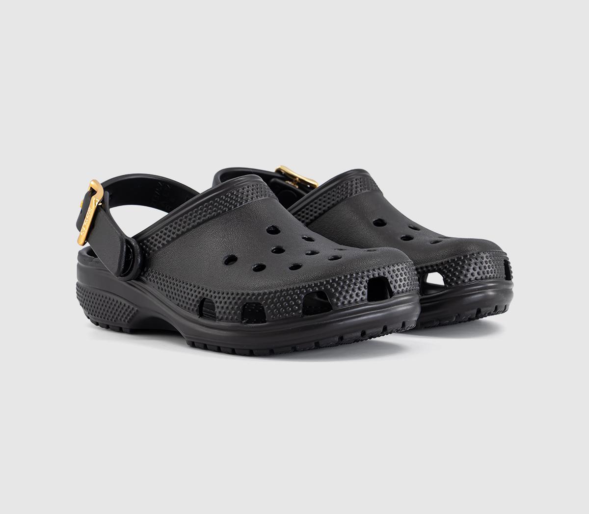 CrocsClassic Metallic Buckle Kids ClogsBlack