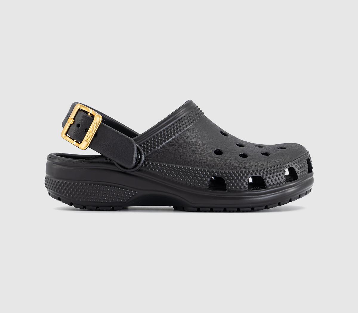 CrocsClassic Metallic Buckle Kids ClogsBlack
