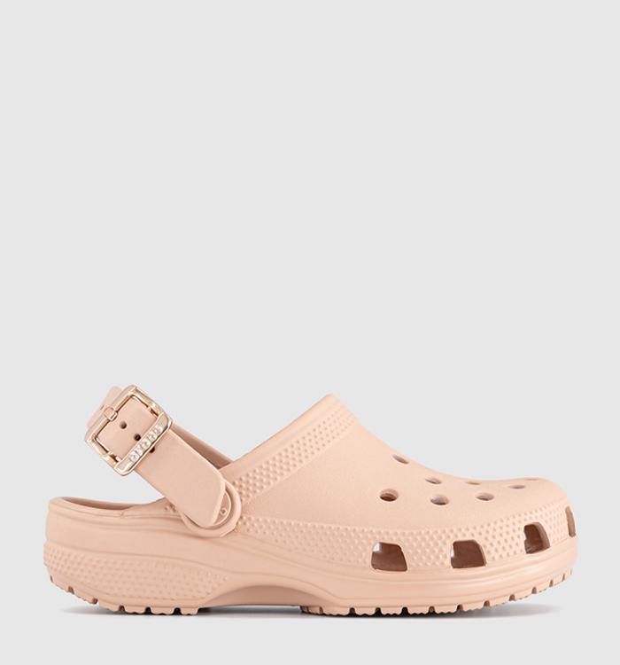 Crocs Classic Metallic Buckle Kids Clogs Pink