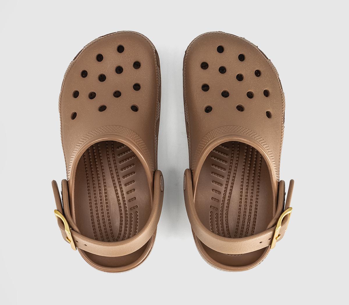 CrocsClassic Metallic Buckle ClogsSepia