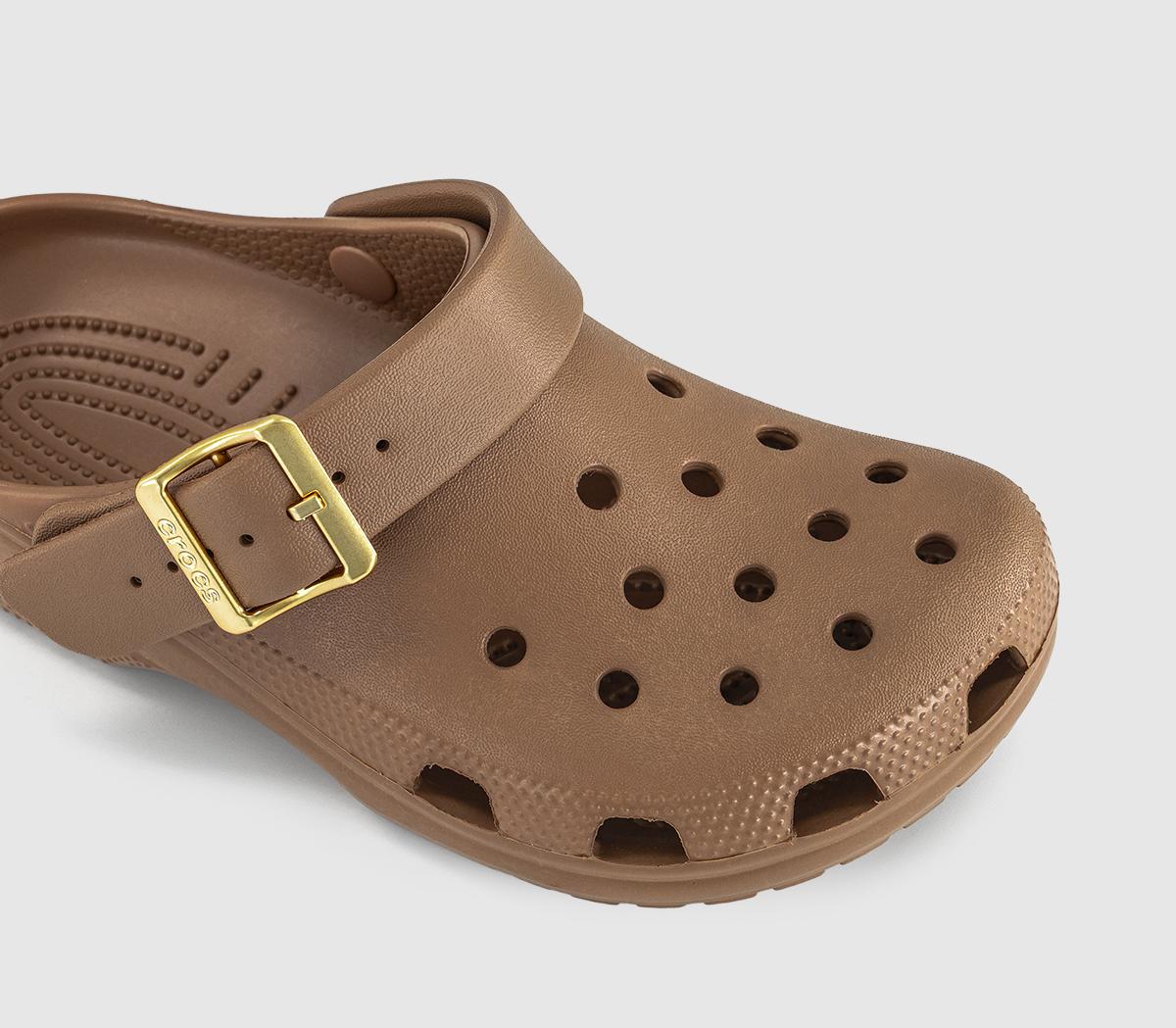 CrocsClassic Metallic Buckle ClogsSepia