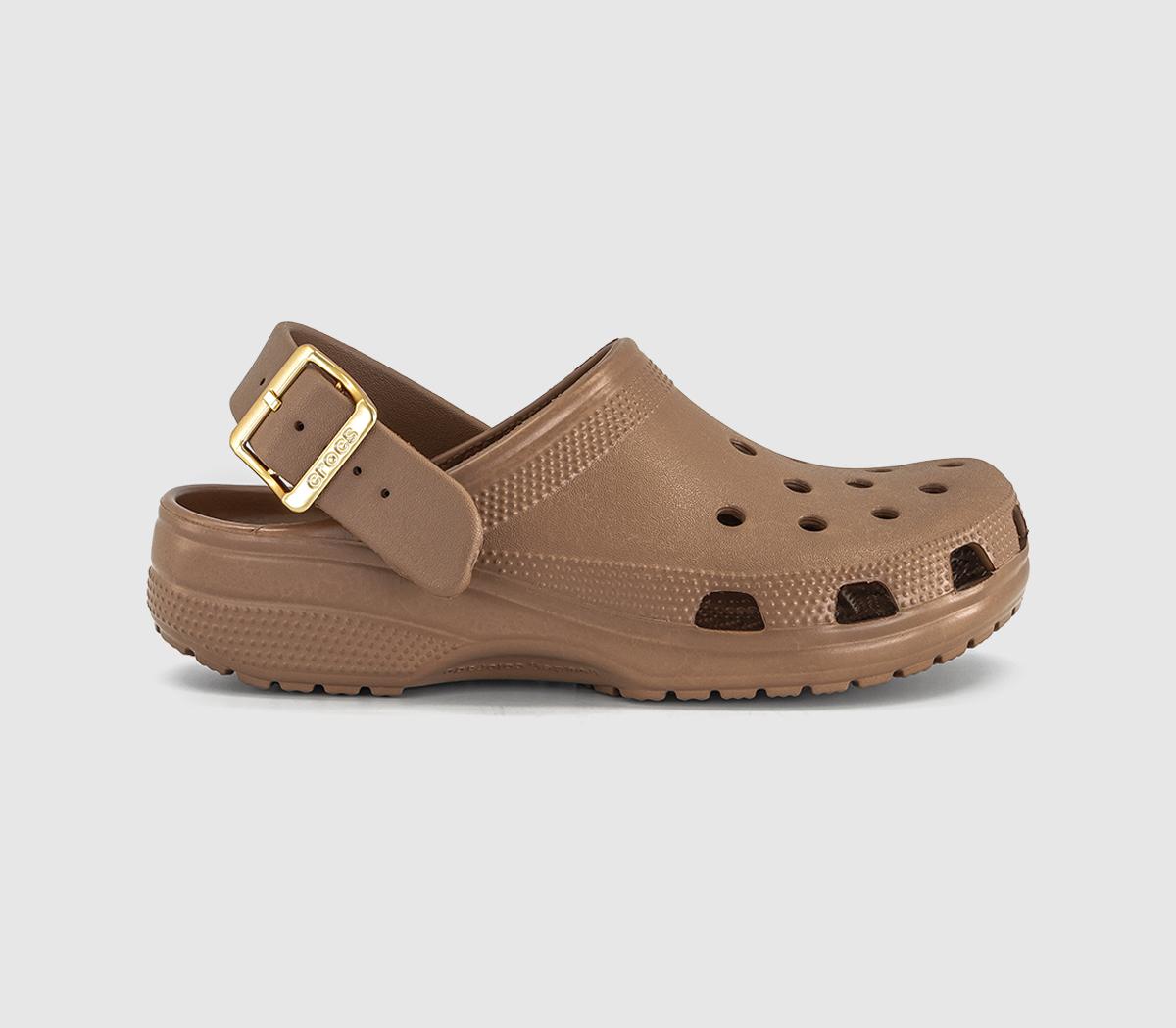 CrocsClassic Metallic Buckle ClogsSepia