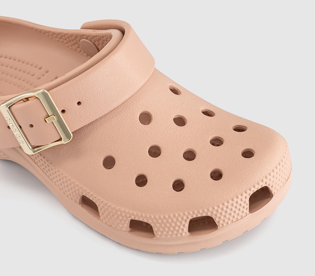 CrocsClassic Metallic Buckle ClogsBlush