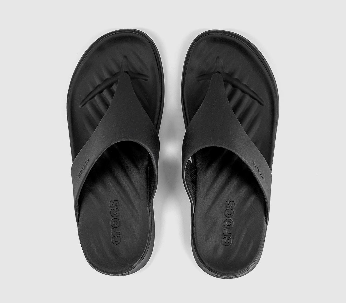 CrocsGetaway Triangle Flip FlopsBlack
