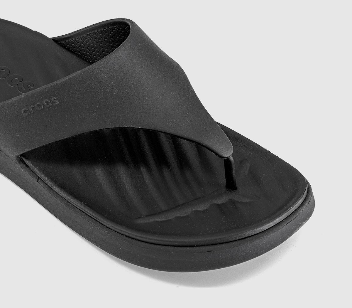 CrocsGetaway Triangle Flip FlopsBlack
