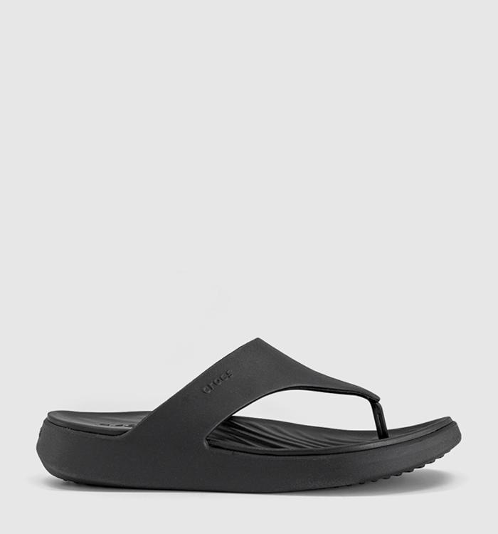 Crocs Getaway Triangle Flip Flops Black