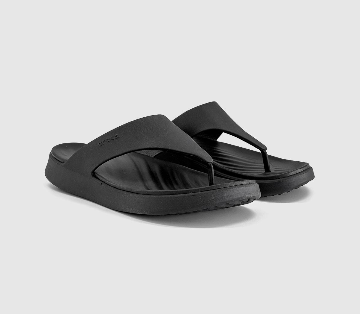 CrocsGetaway Triangle Flip FlopsBlack