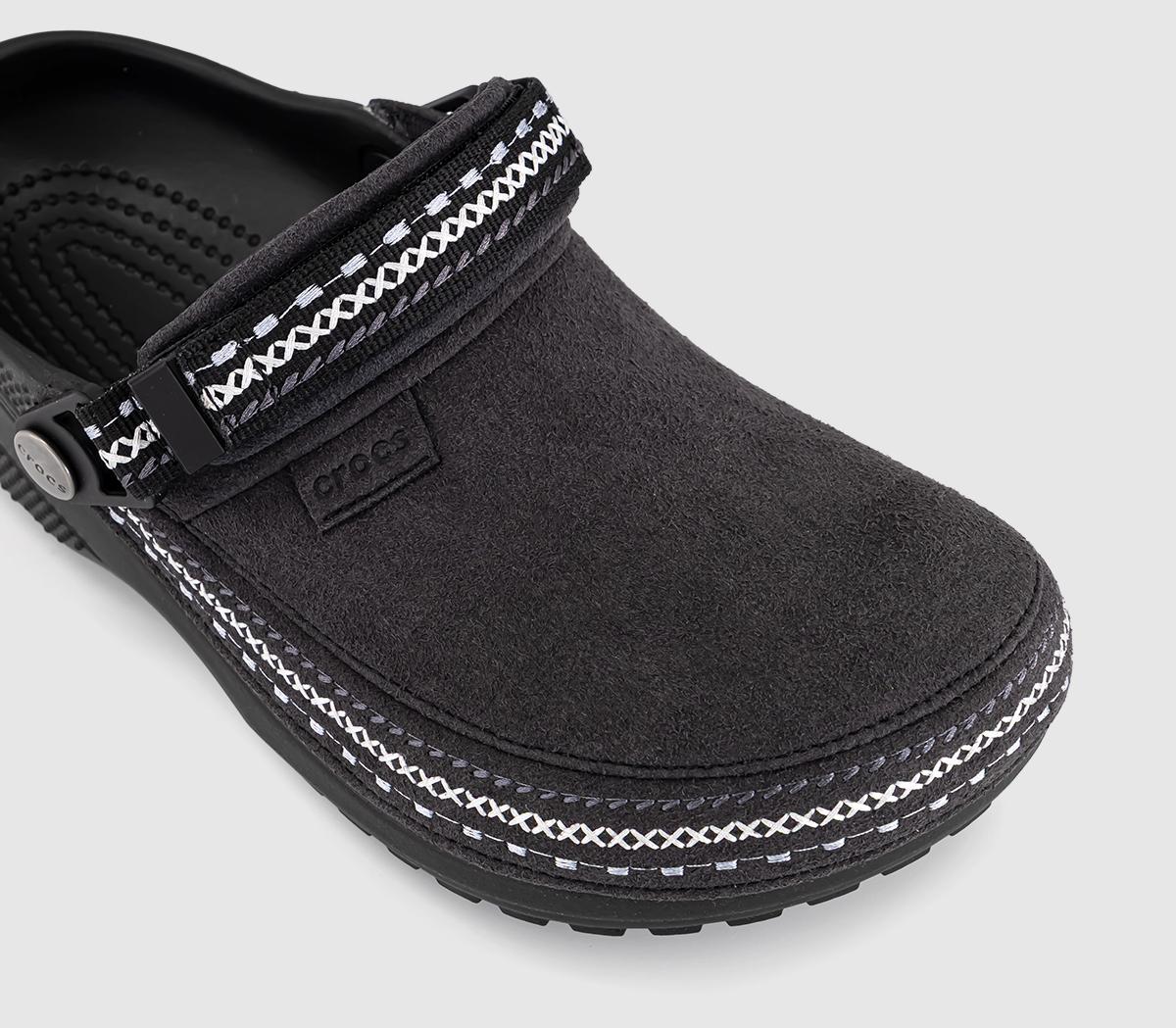 CrocsCrafted Vegan Suede Stich ClogsBlack