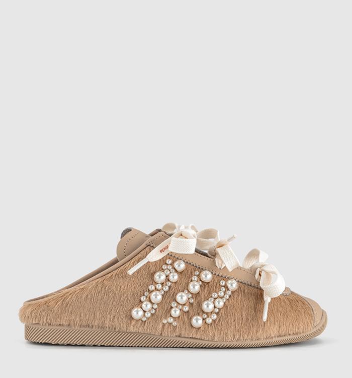 adidas Simone Rocha x adidas Japan Slip-On Trainers Simone Rocha Magic Beige Chalk White Better Scarle