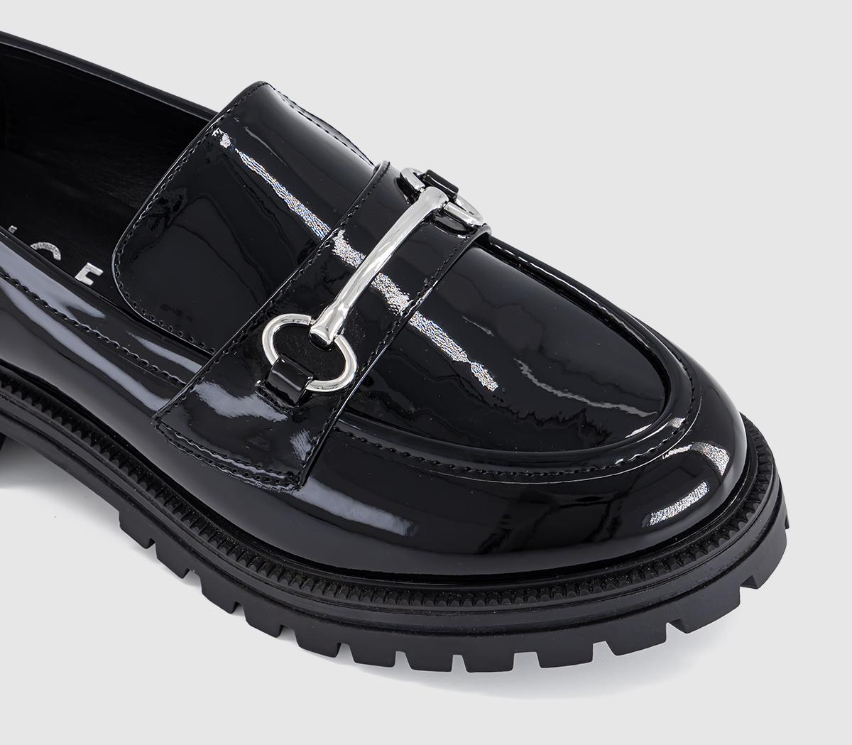 OFFICEFlight Chunky Snaffle LoafersBlack Patent