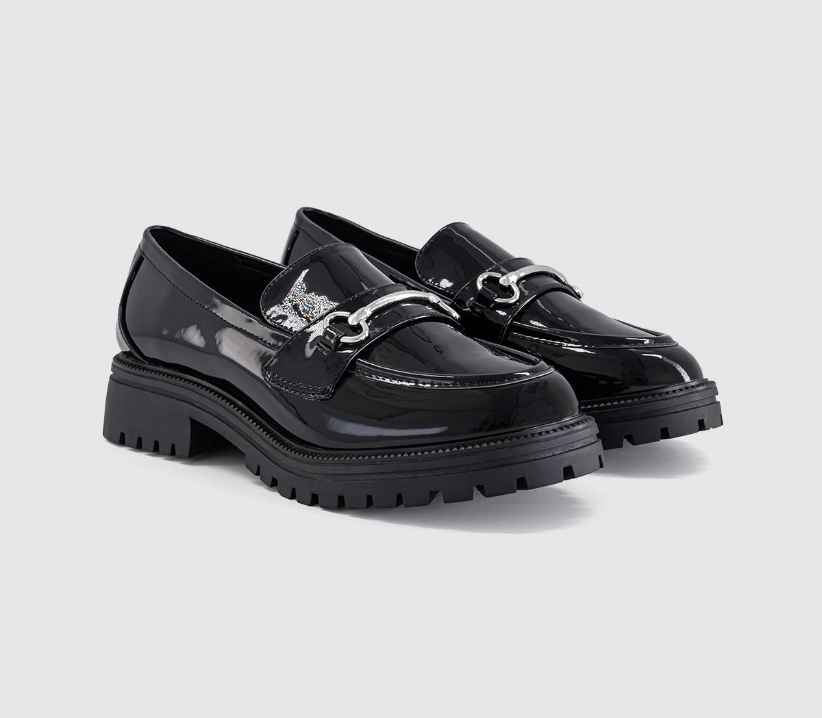 OFFICEFlight Chunky Snaffle LoafersBlack Patent