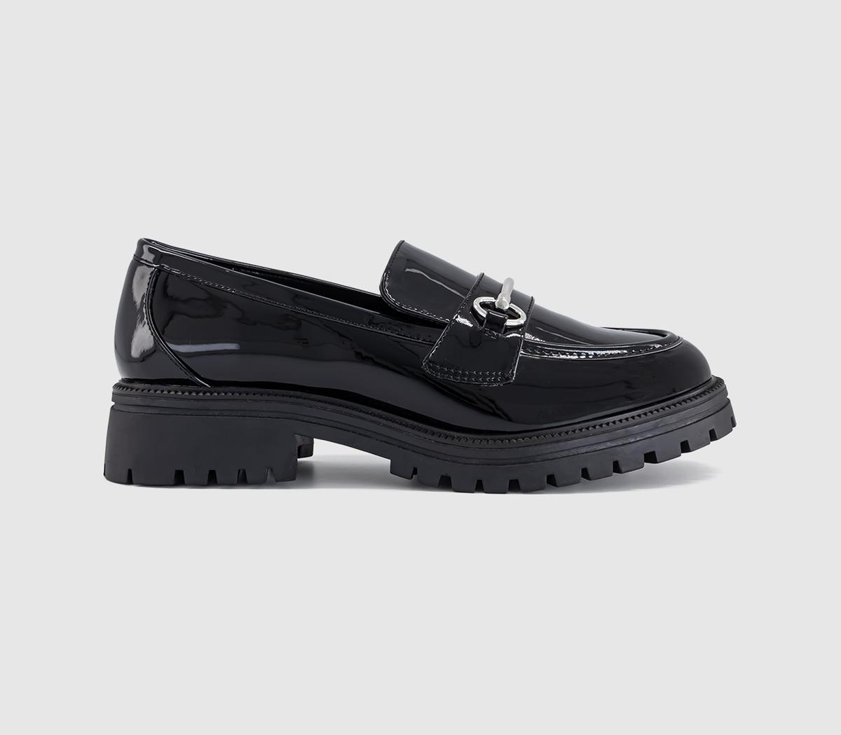 OFFICEFlight Chunky Snaffle LoafersBlack Patent
