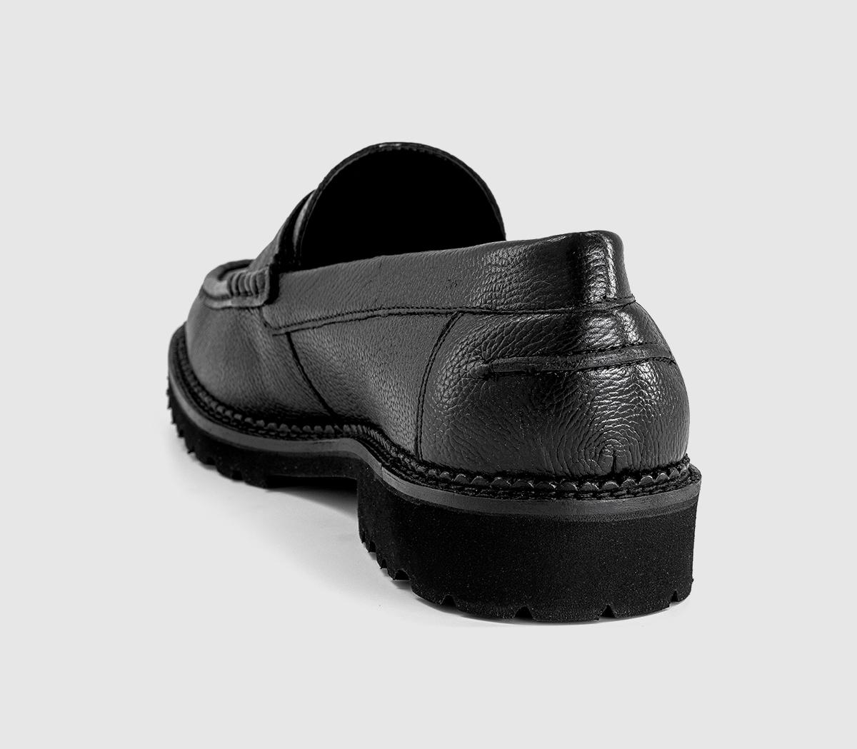 OFFICEChatham Chunky Saddle LoafersBlack Leather