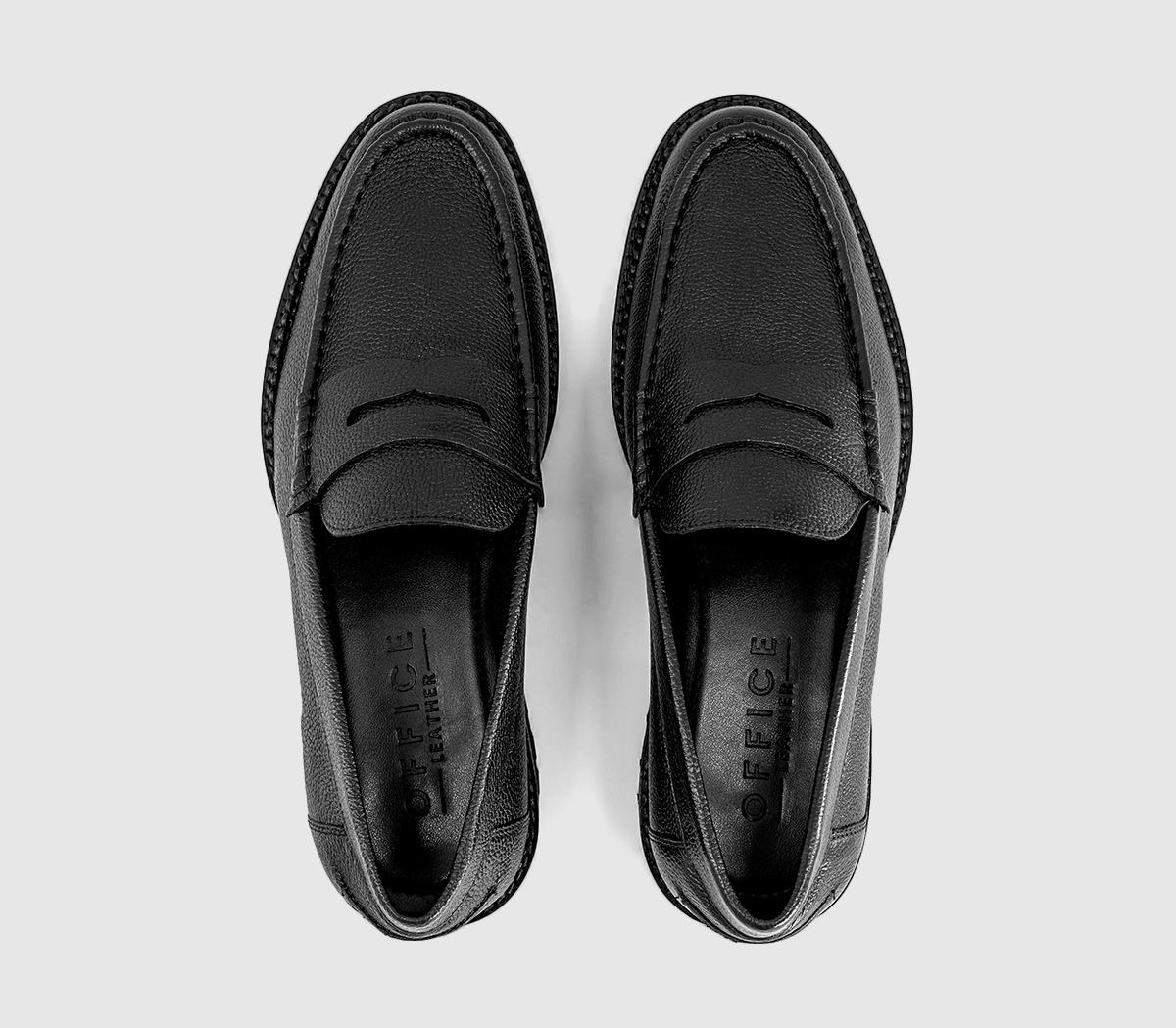 OFFICEChatham Chunky Saddle LoafersBlack Leather