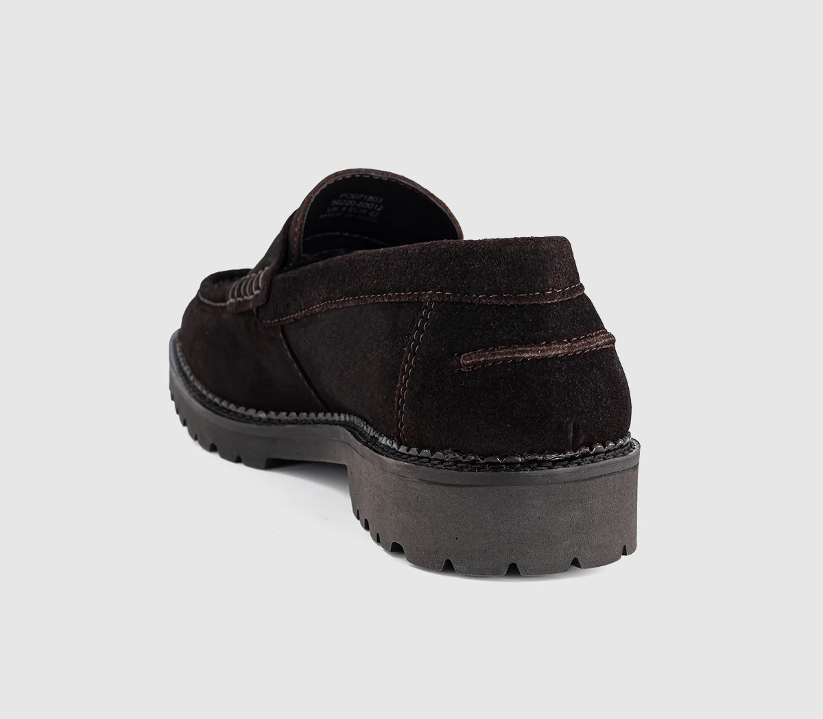 OFFICEChatham Chunky Saddle LoafersBrown Suede