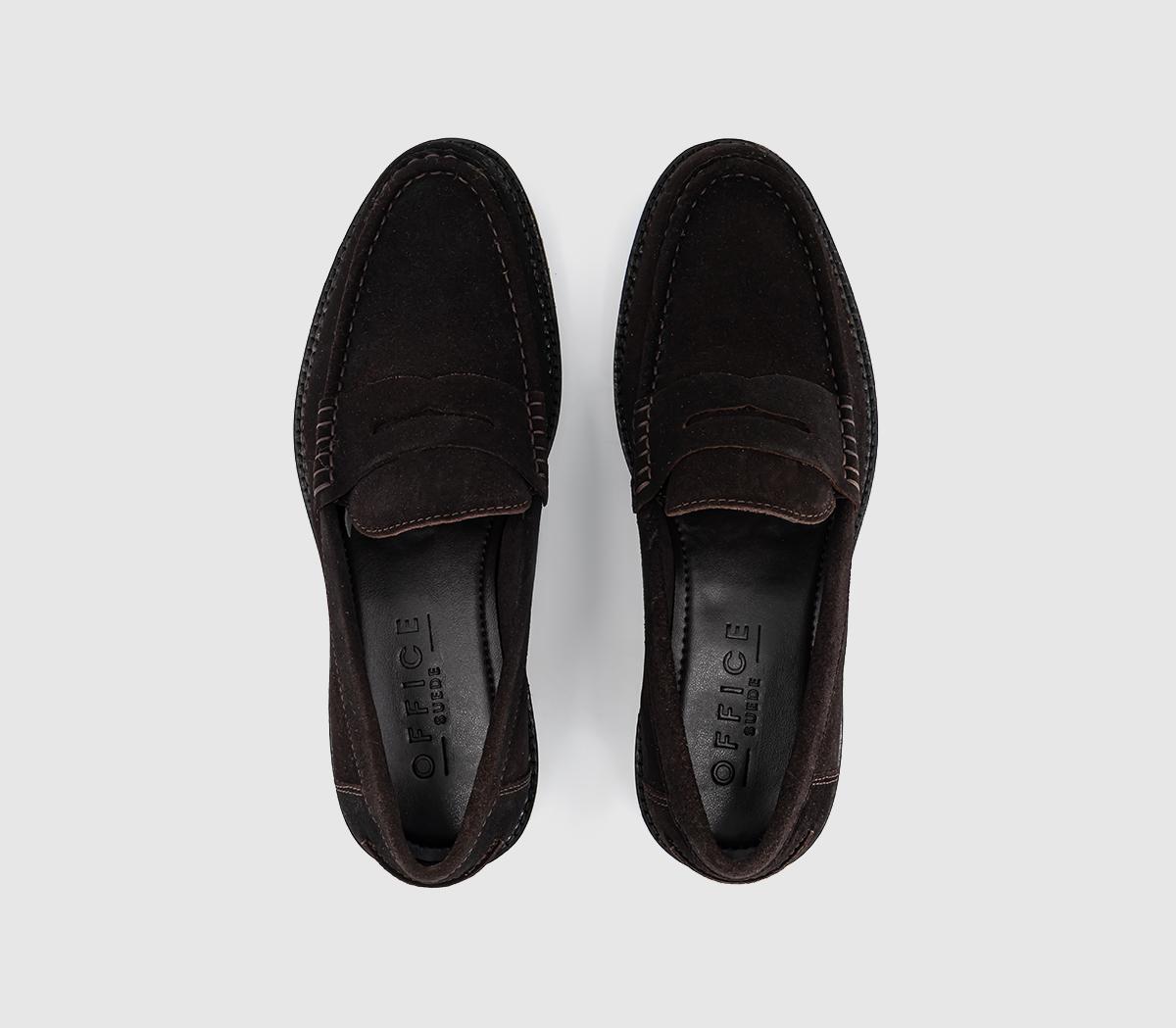 OFFICEChatham Chunky Saddle LoafersBrown Suede