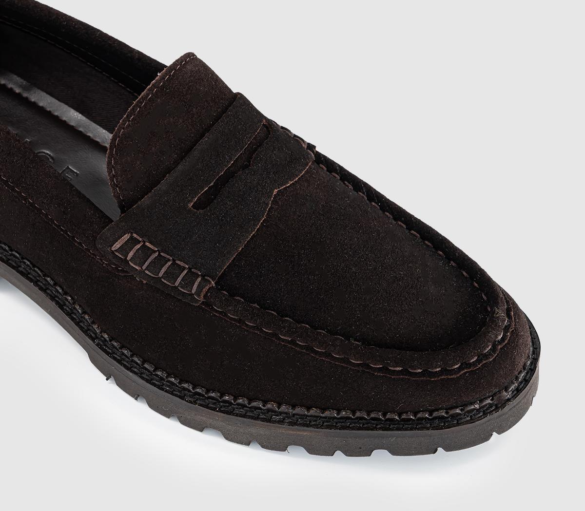 OFFICEChatham Chunky Saddle LoafersBrown Suede