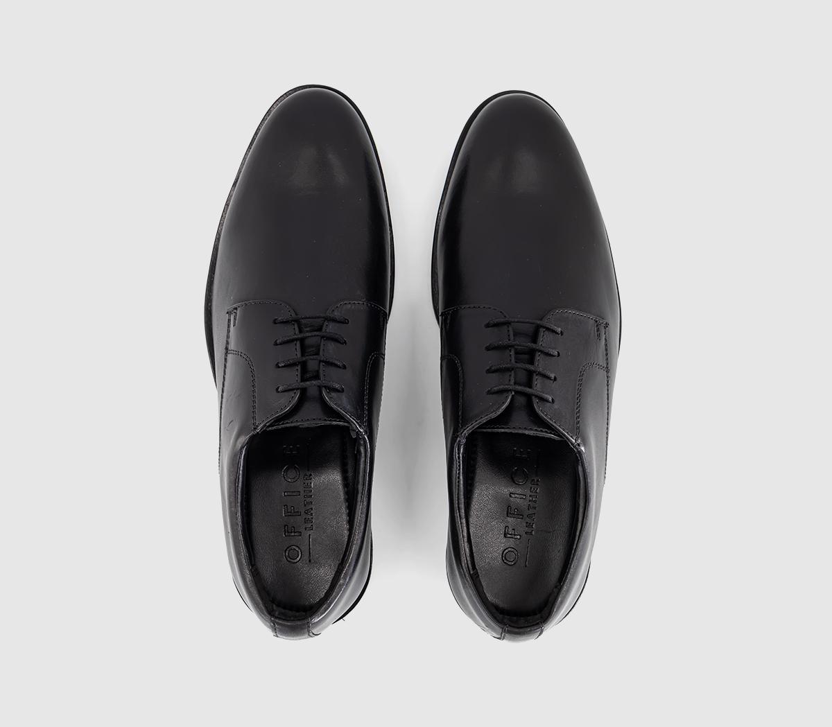 OFFICEMagnet Plain Toe Derby ShoesBlack Leather