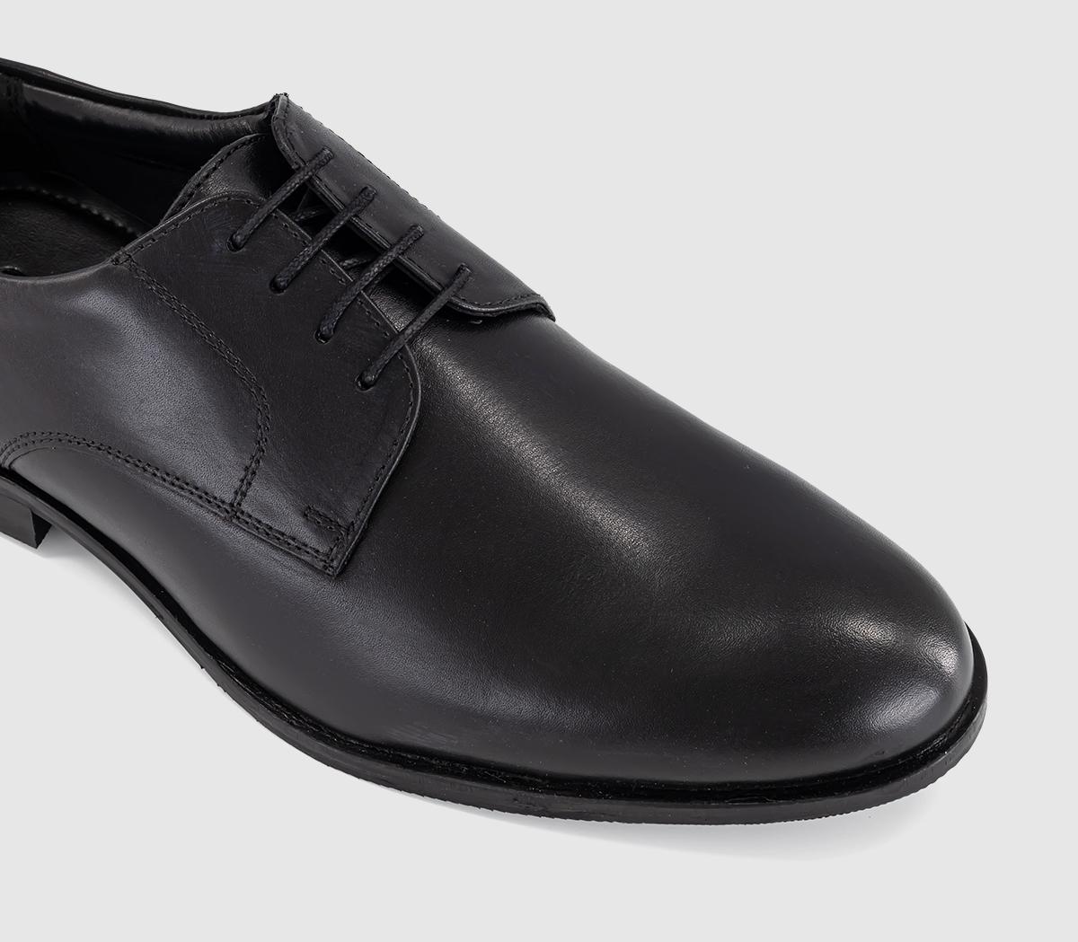 OFFICEMagnet Plain Toe Derby ShoesBlack Leather