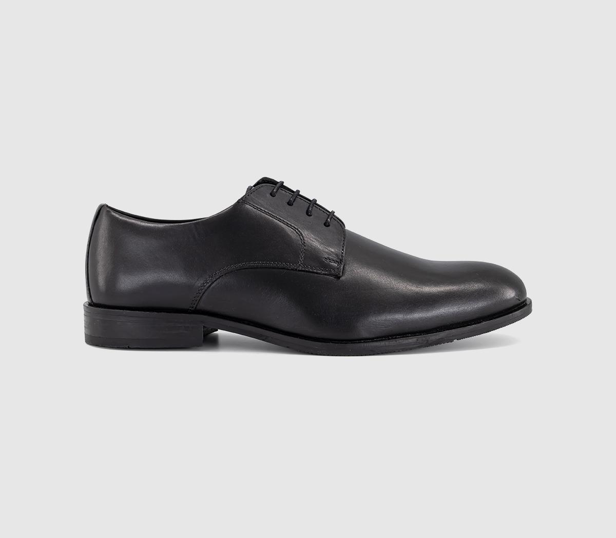 OFFICEMagnet Plain Toe Derby ShoesBlack Leather