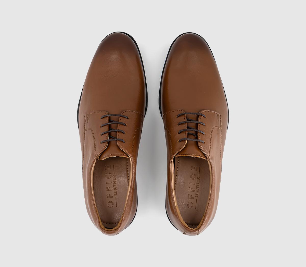 OFFICEMagnet Plain Toe Derby ShoesTan Leather