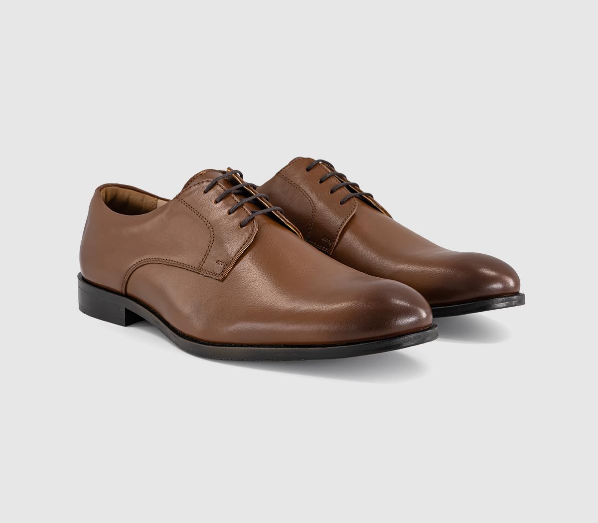 OFFICEMagnet Plain Toe Derby ShoesTan Leather