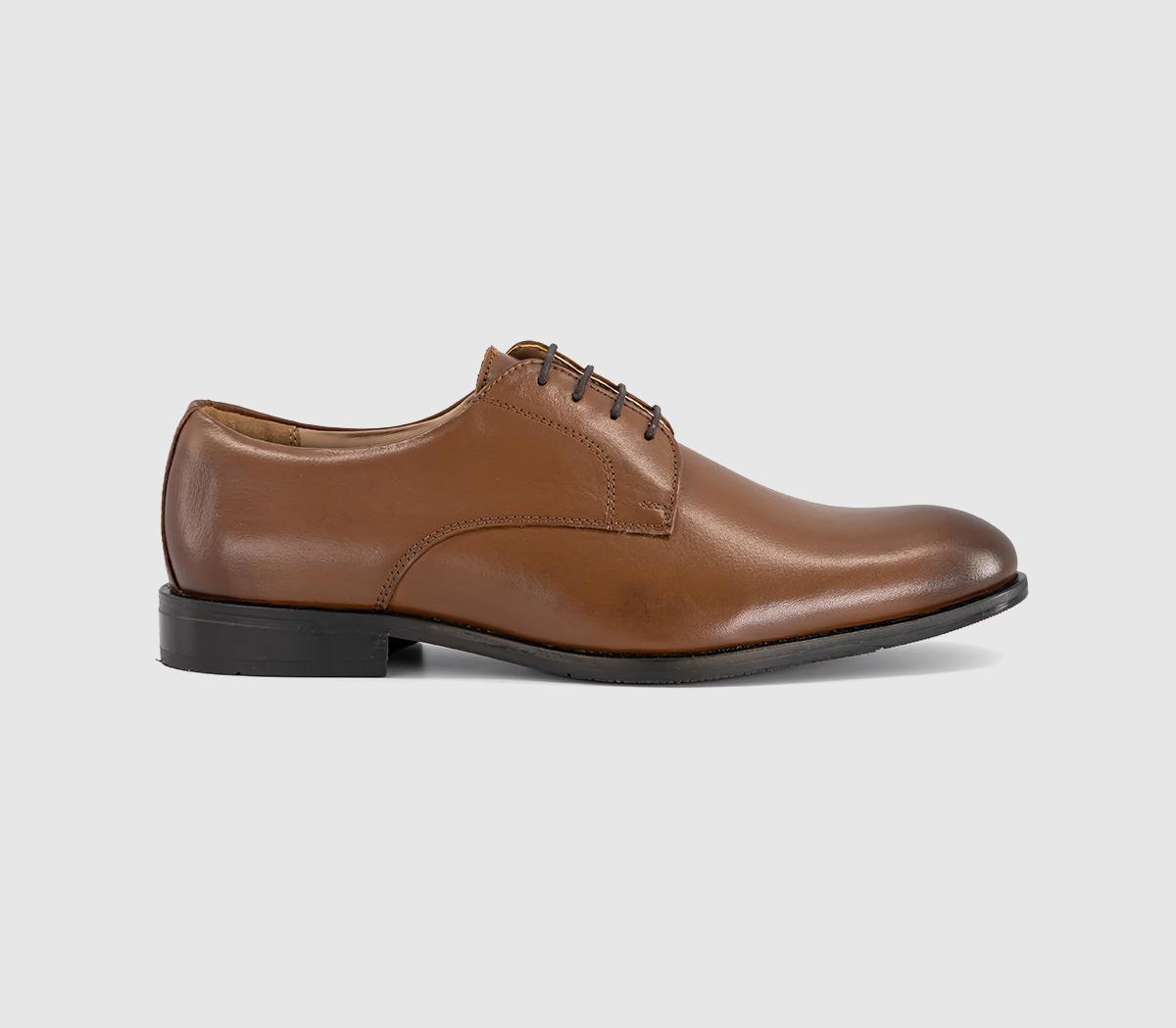 OFFICEMagnet Plain Toe Derby ShoesTan Leather