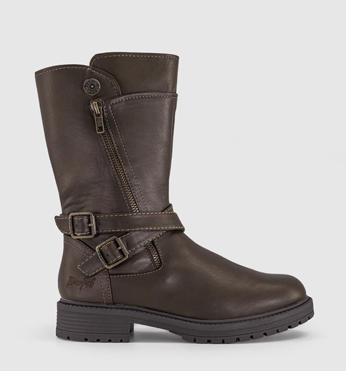 Blowfish Malibu Alberta Boots Dark Brown