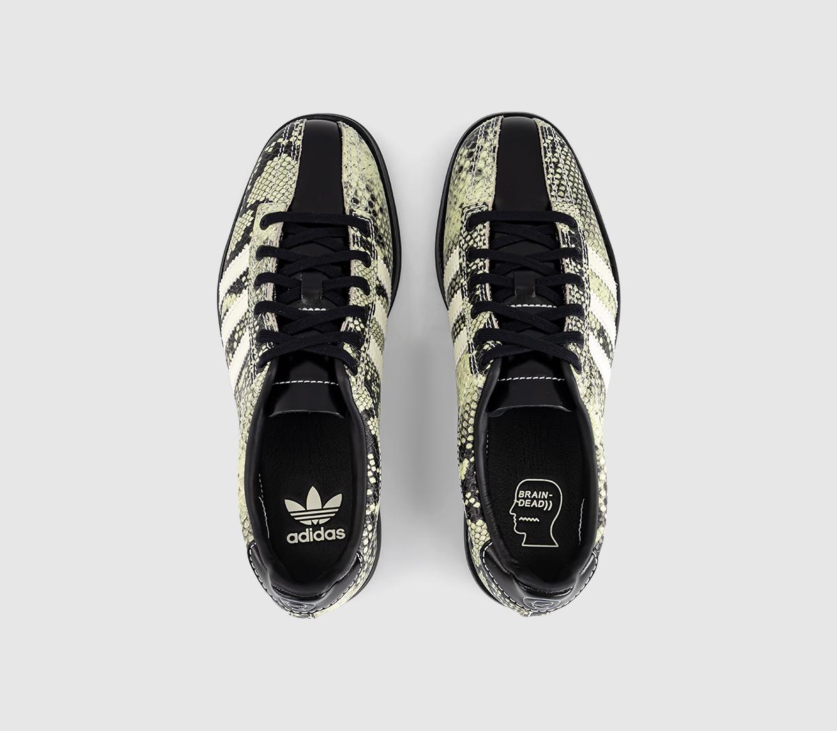 adidasBowling TrainerBrain Dead Cream White Core Black Snake Print