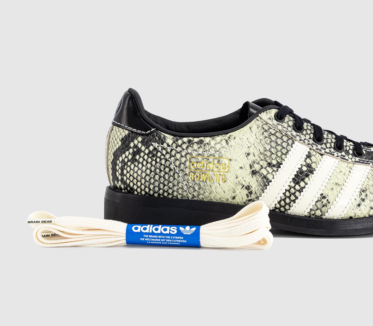 adidasBowling TrainerBrain Dead Cream White Core Black Snake Print