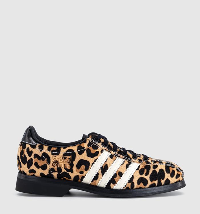 adidas Bowling Trainers Brain Dead Cream White Core Black Leopard Print