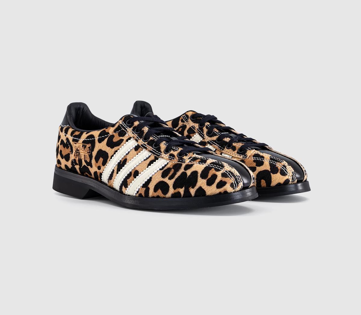 adidasBowling TrainersBrain Dead Cream White Core Black Leopard Print