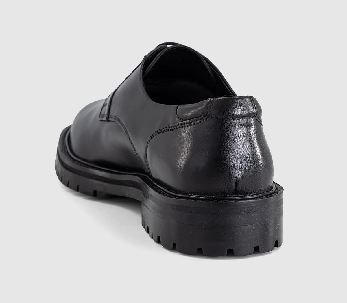 OFFICECanterbury Chunky Lace Up Derby ShoesBlack Leather