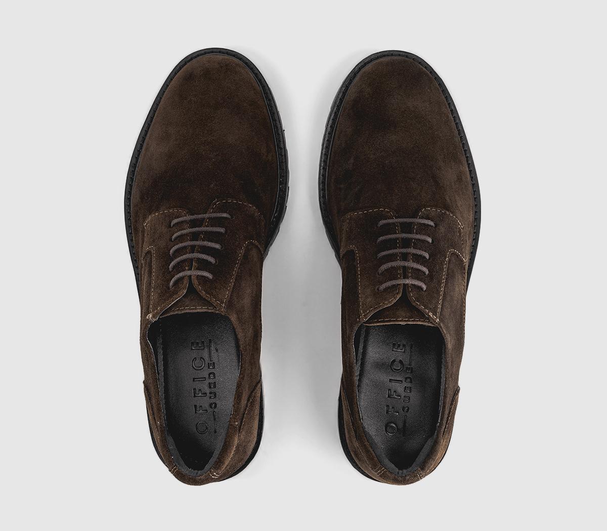 OFFICECanterbury Chunky Lace Up Derby ShoesBrown Suede