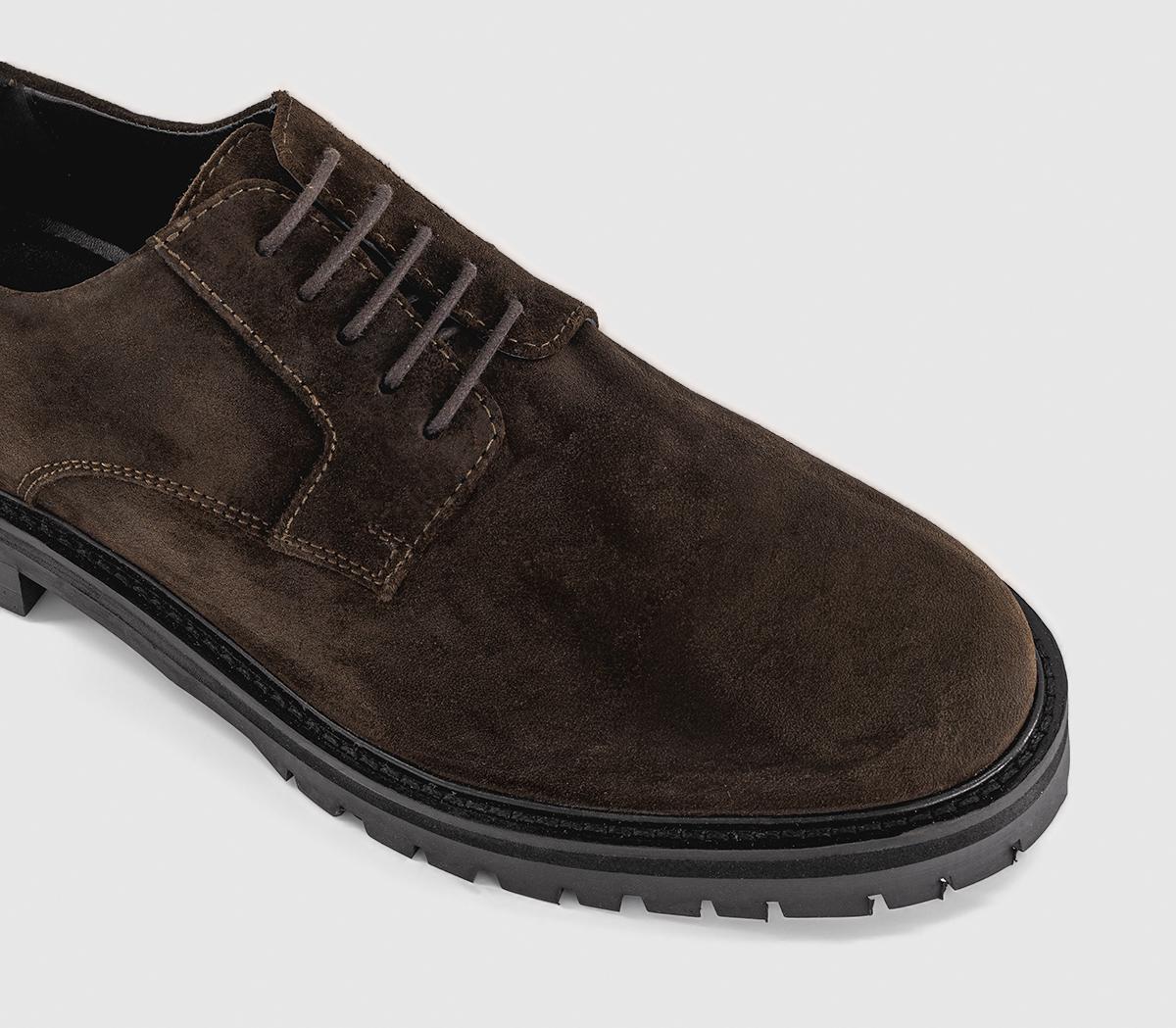 OFFICECanterbury Chunky Lace Up Derby ShoesBrown Suede