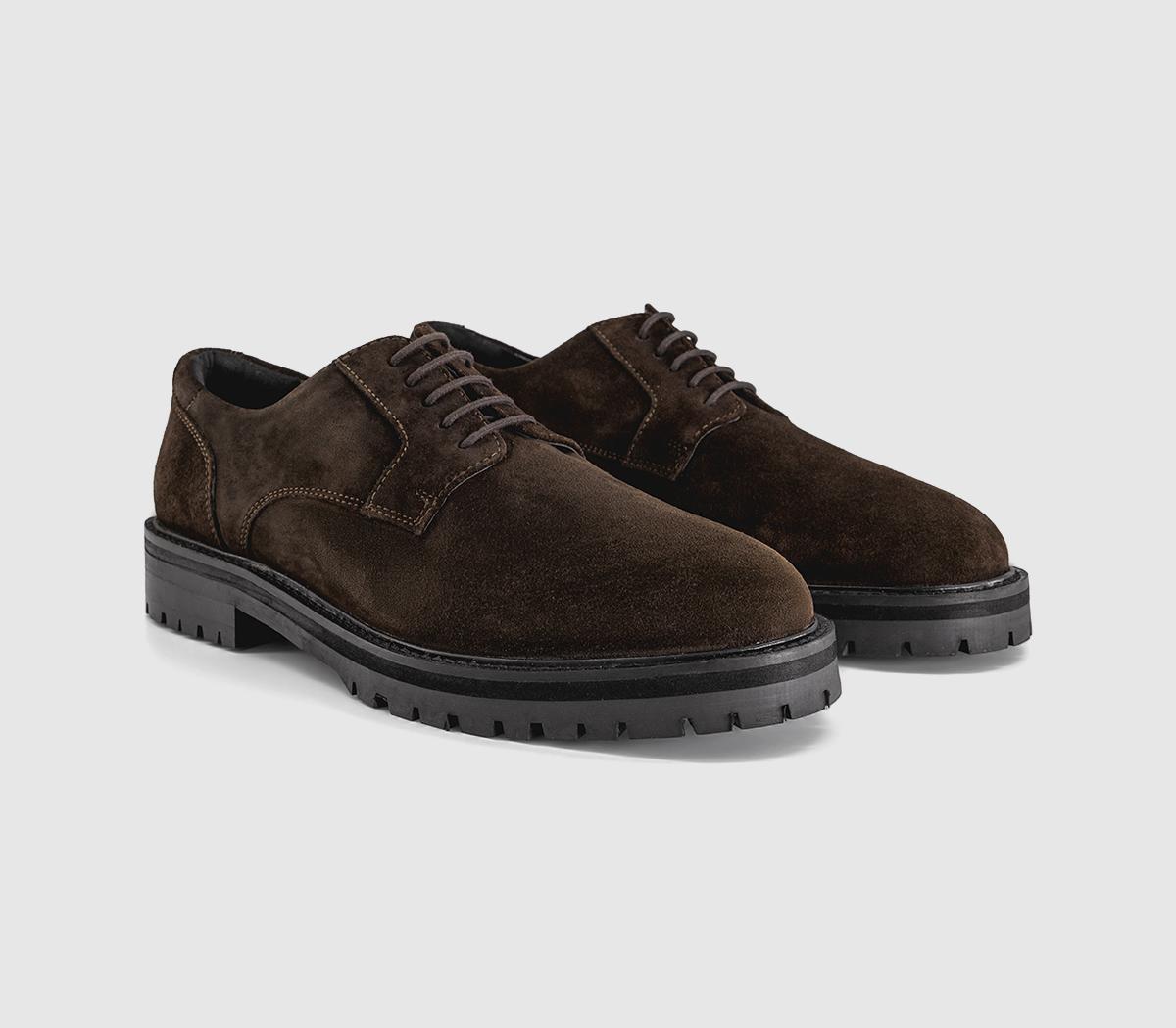 OFFICECanterbury Chunky Lace Up Derby ShoesBrown Suede