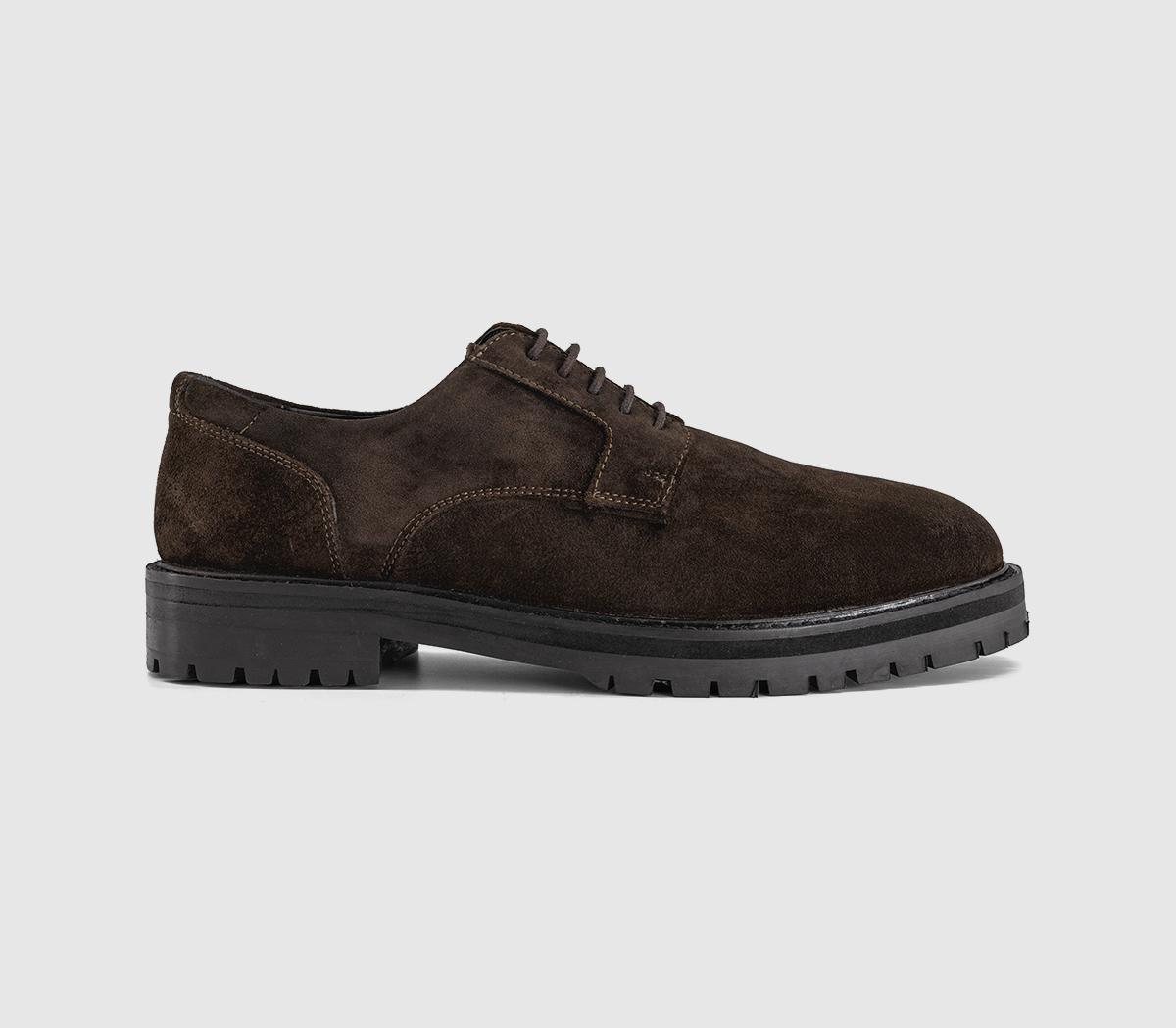 OFFICECanterbury Chunky Lace Up Derby ShoesBrown Suede