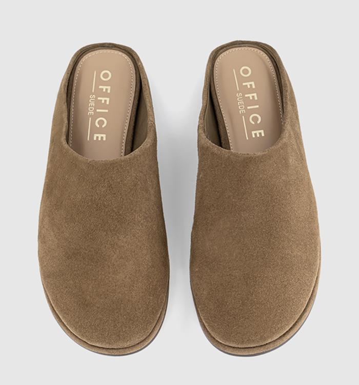 OFFICE Feel Good Suede Mules Tan Suede